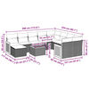 vidaXL sofas&aelig;t til haven 11 dele med hynder polyrattan sort