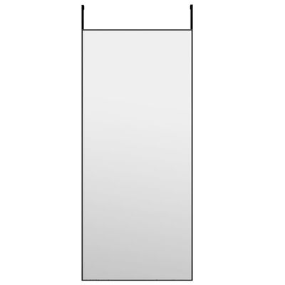 vidaXL dørspejl 40x100 cm glas og aluminium sort
