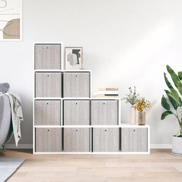 vidaXL opbevaringskasser 10 stk. 32x32x32 cm foldbare stof brun