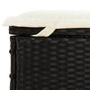 vidaXL 2-personers solseng foldbart tag 213x118x97 cm polyrattan sort