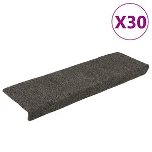 vidaXL trappem&aring;tter selvkl&aelig;bende 30 stk. 65x21x4 cm antracit rektangul&aelig;r kant