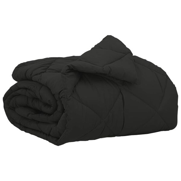 vidaXL Hel&aring;rs dyne Sort 140 x 220 cm Mikrofiber