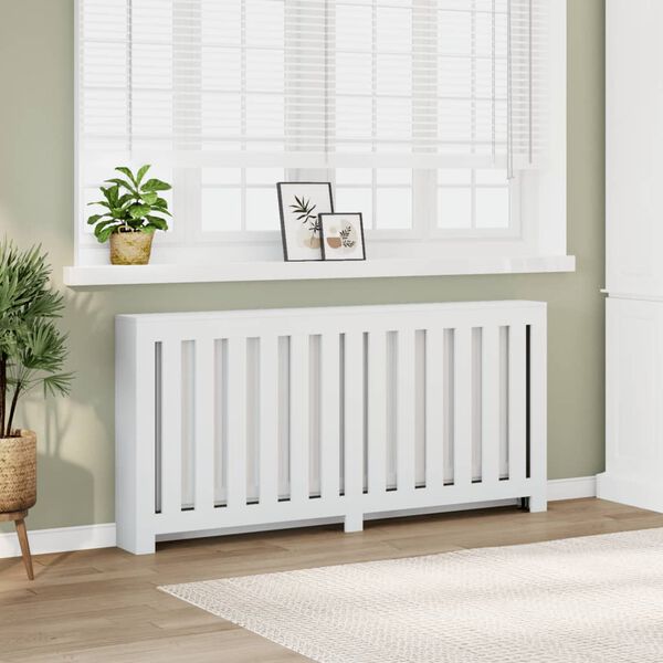 vidaXL radiatorskjuler 175x20x82 cm konstrueret tr&aelig; hvid