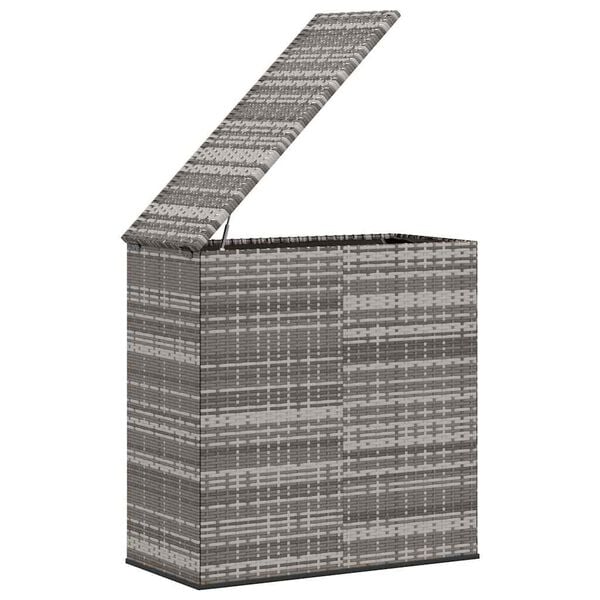 vidaXL hyndeboks 100x49x103,5 cm polyrattan grå