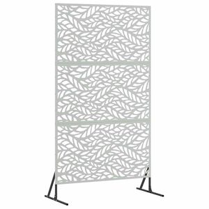 vidaXL Privatlivssk&aelig;rm 100 x 50 x 180 cm Galvaniseret st&aring;l S&oslash;lv