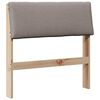 vidaXL Polstret sengegavl Gr&aring;brun 75 cm Massiv fyrretr&aelig;