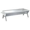vidaXL grillbakke 118x42x30,5 cm rustfrit st&aring;l s&oslash;lvfarvet