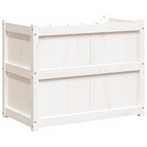 vidaXL plantekasse 90x50x70 cm massivt fyrretr&aelig; hvid