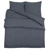 vidaXL sengetøj 135x200 cm bomuld antracitgrå