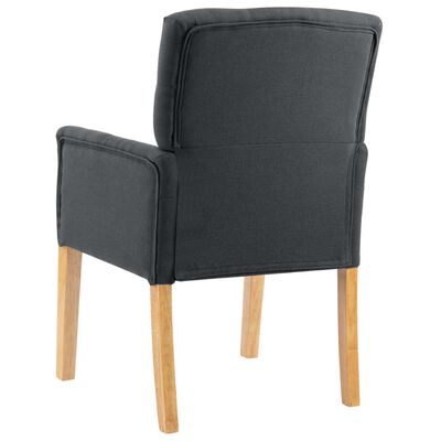 vidaXL spisebordsstol med armlæn stof grå