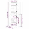 vidaXL Highboard 2 pcs Sort eg 50 x 42,5 x 185 cm