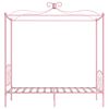 vidaXL sengestel til himmelseng 90 x 200 cm metal pink