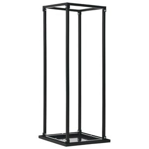 vidaXL br&aelig;ndestativ med bund 37 x 37 x 113 cm sort st&aring;l