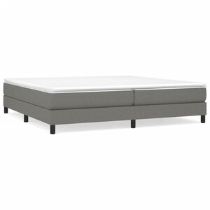 vidaXL Boxspring sengeramme 200x200 cm stof m&oslash;rkegr&aring;
