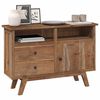 vidaXL Sideboard Naturfarvet 100 x 30 x 68 cm Massiv Teaktr&aelig;