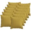vidaXL Pude 12 stk. HOUTEN Lys gr&oslash;n 40 x 40 cm Faux Linned