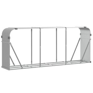vidaXL br&aelig;ndestativ 234x45x100 cm galvaniseret st&aring;l lysegr&aring;