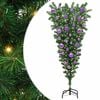 vidaXL Omdrejningspunkt Kunstigt Forbelyst Juletre med Kugles&aelig;t 120 cm