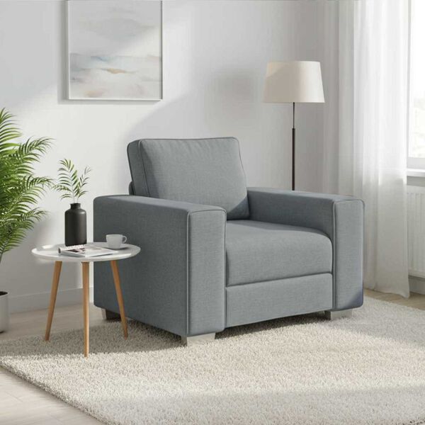 vidaXL Sofa 59cm Lysegr&aring; Stof