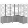 vidaXL plantekasse med espalier 160x120x140 cm PP lysegr&aring;