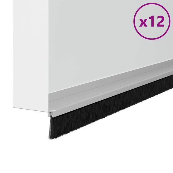 vidaXL Selvkl&aelig;bende d&oslash;rb&oslash;rstet&aelig;tninger 12 pcs S&oslash;lv 100 cm