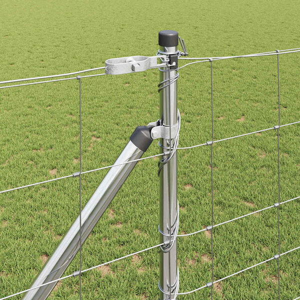 vidaXL Hegnsp&aelig;l Galvaniseret 50 x 1,2 m St&aring;l