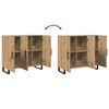 vidaXL Sideboard Artisan Egetr&aelig; 90 x 34 x 80 cm Konstrueret tr&aelig;