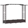 vidaXL H&aelig;vet Bed med Trellis og Tag Brun 207 x 40 x 123 cm PP