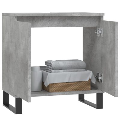 vidaXL badeværelsesskab 58x33x60 cm konstrueret træ betongrå