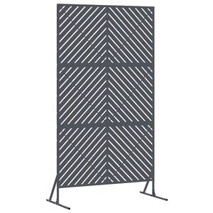 vidaXL Privatlivssk&aelig;rm 100 x 50 x 180 cm St&aring;l Antracit