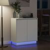 vidaXL LED Sideboard med hylde Hvid 71 x 34,5 x 75 cm Konstrueret tr&aelig;