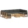 vidaXL Udend&oslash;rs sofagruppe 8 pcs Hvid og Antracitgr&aring; 59 x 59 x 37 cm
