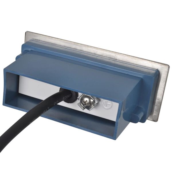 vidaXL forsænket LED-trappelys 2 stk. 44x111x56 mm