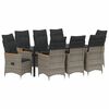 vidaXL Have Spisebordss&aelig;t 9 stk. Gr&aring; polyrattan