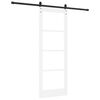 vidaXL Skydedør ORKDAL Hvid 78 x 211 cm Massivt fyrretræ og glas