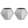 vidaXL Plantekasse 2 pcs S&oslash;lv 50 x 50 x 40 cm Galvaniseret st&aring;l