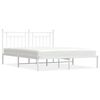 vidaXL sengeramme med sengegavl 180x200 cm metal hvid