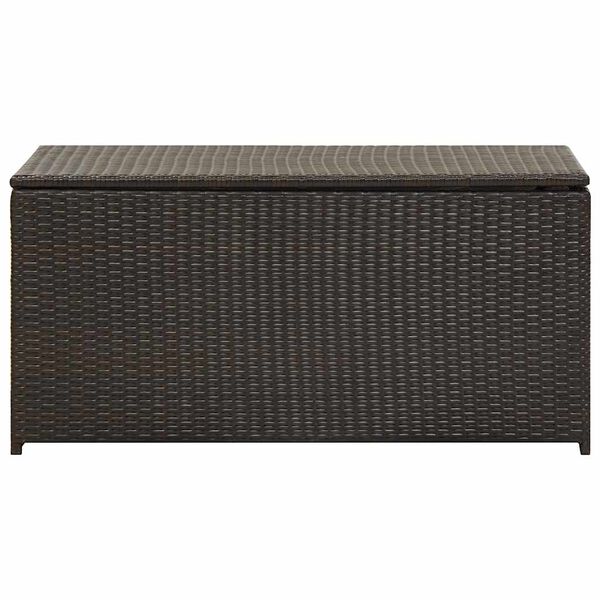 vidaXL opbevaringskasse til haven 100x50x50 cm polyrattan brun