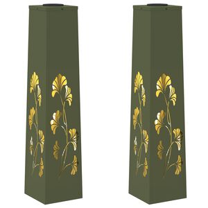 vidaXL Solar LED sti lys 2 stk. Varm hvid 18 x 18 x 80 cm