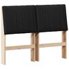 vidaXL Polstret sengegavl Sort 120 cm Massiv fyrretr&aelig;