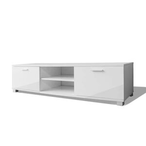 vidaXL tv-bord 140x40,5x35 cm hvid h&oslash;jglans