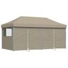 vidaXL Festtelt Pop-Up 580 x 292 x 315 cm Gr&aring;brun Oxford stof