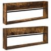 vidaXL Magasin Rack 2 pcs R&oslash;get eg 80 x 12 x 30 cm Konstrueret tr&aelig;