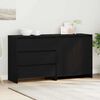 vidaXL Sideboard med skuffe 2 pcs Sort 70 x 41 x 75 cm Konstrueret tr&aelig;