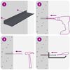 vidaXL Sv&aelig;vende hylde V&aelig;gmonteret 3 pcs Antracit 40 x 9 x 2,5 cm St&aring;l
