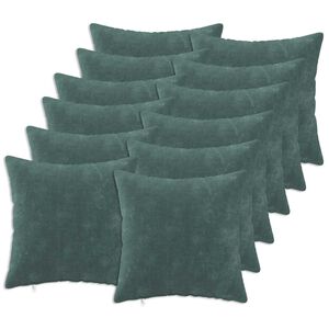vidaXL Pudebetr&aelig;k 12 stk. HEERLEN Hav Bl&aring; 40 x 40 cm Mikrofiber Fleece