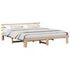 vidaXL Sengestel Naturfarvet 200 x 200 cm Massiv fyrretr&aelig;