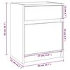vidaXL sengeborde 2 stk. 40x31x50 cm massivt fyrretræ