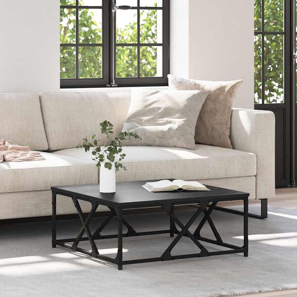 vidaXL Sofabord Sort eg 70 x 70 x 30 cm Konstrueret tr&aelig;