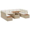 vidaXL Havesofa S&aelig;t 10 stk. Beige polyrattan